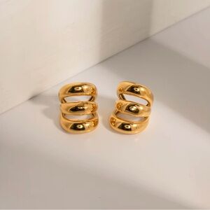 NEW 🎉 18K Gold Plated Triple Ear Clip Earrings